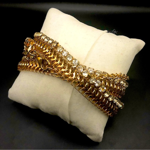Gold Wrap Chain & Rhinestone Watch - Picture 2 of 3